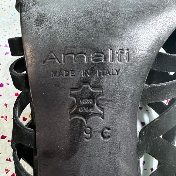 Amalfi Nestra Black Slingback Heels - Picture 7 of 8